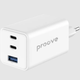 Сетевое зарядное устройство Proove Pocket GaN 65W QC4.0 PD3.0 2×USB Type-C + USB-A для ноутбука, смартфона и планшета, белое - изображение 1