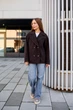 Жіноче пальто піджак UF-Fashion М-409 42 коричневий - зображення 4