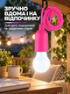 Ночник лампочка на шнуре фонарь подвесное на батарейках BRS Pink - изображение 6