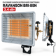 Газовый инфракрасный обогреватель RAVANSON BRI-85N 3.4 кВт на баллон, пропан-бутан, редуктор Bradas 37 мбар для гаража и помещений - изображение 1