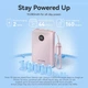 Powerbank павербанк УМБ Vention 10000mAh 22.5W 3A PD QC USB-A/2xType-C In/Out Pink (FKAP0-C) - зображення 10