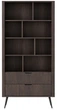 Книжный шкаф Frisco Верис 2Ш 882х380х1938 мм Дуб Дунин/Черный (23806-MEB3181) - изображение 1