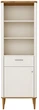 Книжный шкаф Frisco Lacetti 604х412х2005 мм Бежевый/Дуб Валенсия (25070-LCT711L) - изображение 1