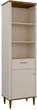 Книжный шкаф Frisco Lacetti 604х412х2005 мм Бежевый/Дуб Валенсия (25070-LCT711L) - изображение 2
