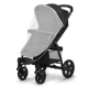 Прогулочная коляска Lionelo Annet Black Carbon, большие колеса EVA 11"/8", амортизация, регулируемая спинка и подножка, футкавер, москитная сетка, подстаканник - изображение 4