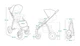 Прогулочная коляска Lionelo Annet Plus Beige Sand, от рождения до 4 лет, большие колеса, раскладывание спинки, регулируемая подножка, футкавер, москитная сетка, подстаканник - изображение 2