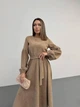 Платье женское миди вельвет IMMA Мод 273 Бежевое 50-52 - изображение 2