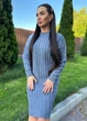 Вʼязана сукня міді INTER, колір Джинс, розмір One Size - зображення 3