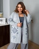 В'язаний жіночий кардиган MRIA кольору сірого, розмір One Size - изображение 1