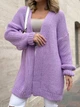 В'язаний жіночий кардиган NASTIA, колір бузковий, розмір onesize - изображение 6