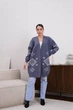 В'язаний жіночий кардиган MRIA кольору джинс, розмір One Size - изображение 5