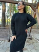 Вʼязана сукня міді INTER, колір Чорний, розмір One Size - зображення 4
