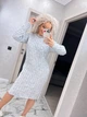 Вʼязана сукня міді INTER, колір Сірий, розмір One Size - зображення 8