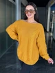 Жіночий вʼязаний светр гірчичного кольору HANNA onesize - зображення 9
