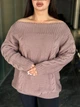 Жіночий вʼязаний светр кольору темна пудра HANNA onesize - зображення 10