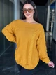 Жіночий вʼязаний светр гірчичного кольору HANNA onesize - зображення 10