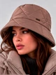 Панама женская VILSS Moncler Raincoat VL-2203-L5 55-58 Бежевая (VL-2203-L5) - изображение 1