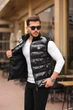 Жилетка Moncler безрукавка без капюшона черная матовая 2XL 4466 - изображение 2