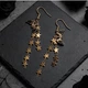 Сережки Кажани з зірками золотисті, 3067-1 - зображення 4