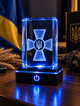 Статуетка Емблема Збройних Сил України (ЗСУ) — 3D LED-світильник K9 Crystal 5×5×8 см - зображення 4