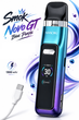 Многоразовая Pod-система Smok Novo GT Blue Purple Смок Ново дисплей 1300 мАч электронка до 30 Вт ударопрочный пластик 2 мл премиальный дизайн фиолетово голубая - изображение 1