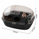 Клітка для хом'яка Lesko DT1280 Black з біговим колесом поїльником зоною для годування прозора - зображення 6