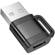 Переходник OTG Hoco UA31D USB-A (male) на Type-C (female) USB 2.0 мини-адаптер для быстрой зарядки и передачи данных Черный - изображение 2