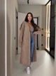 Кардиган женский удлиненный с поясом кофейного цвета 39542 One Size - изображение 1