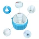 Портативная складная детская ванночка INTIME BABY BATH TUB для младенцев и детей до 4 лет, компактная безопасная надувная ванна 28×98×65 см для купания малышей с большим объёмом 75л и насосом в комплекте - изображение 3