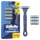 Станок для гоління чоловічий (бритва) Gillette Sensor 3+ з 4 змінними картриджами - изображение 2