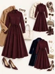 Жіноча тепла сукня з пишною спідницею LadyLike 46 Бордовий (ladlk2174362286407) - изображение 11