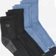 Набор мужских носков высоких Calvin Klein 809301258 One Size Черный/Голубой/Белый (1162768372) - изображение 3