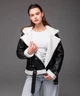 Женская куртка-косуха чорная M R.A drop-6007 - изображение 5