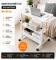 Стол для ноутбука RIAS MD-1847 с регулировкой высоты и колесиками 60x40 см White (3_08774) - изображение 4