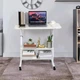 Стол для ноутбука RIAS MD-1847 с регулировкой высоты и колесиками 60x40 см White (3_08774) - изображение 8