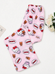 Штани піжамні плюшеві Hello Kitty рожевого кольору, теплі домашні штани Хеллоу Кітті, M-L - зображення 4