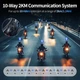 Мотогарнітура JESIMAIK Bluetooth 10-стороння система зв'язку 2 км (2 шт.) - зображення 4