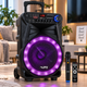 Акустическая система ZPX 12", Bluetooth, микрофон, караоке, TWS, USB/SD/AUX/FM, LED, аккумулятор 12В 12А·ч - изображение 4
