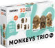 Puzzle 3D Cartonic Trio małpek 280 elementów (4820191135062) - obraz 1