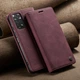 Чохол-книжка CaseMe із нубуку для Xiaomi Redmi Note 11 Pro Бордовий - зображення 4