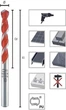 Набір універсальних свердел Alpen Profi Multicut PM3 (9002741123346) - зображення 6