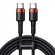 Кабель Baseus Cafule Flash Charging Type-C to Type-C PD 2.0 100W (2m) red/black - зображення 1