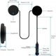 Мотогарнитура для шлема Bluetooth JZAQ управление музыкой и звонками 60 часов воспроизведения - изображение 7