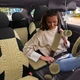 Авточехлы универсальные на сиденье бежево-черные, полный комплект (AA5-3) - изображение 4