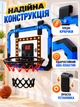 Детское баскетбольное кольцо 25 см игровой набор для детей баскетбол щит 40х30 см мяч 15 см электронное табло с звуковыми и световыми эффектами с подсчетом очков на дверь или стену для дома и улицы - изображение 5