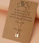 Парні кулони замок і ключ для закоханих золотисті підвіски friendship necklace - зображення 3