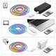 Розумна гнучка неонова світлодіодна стрічка Neon LED RGB-IC 10м з Bluetooth-додатком, пультом ДК, живленням від USB, вологозахистом та кріпленням - изображение 2