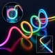 Розумна гнучка неонова світлодіодна стрічка Neon LED RGB-IC 10м з Bluetooth-додатком, пультом ДК, живленням від USB, вологозахистом та кріпленням - изображение 5