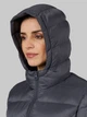 Куртка демисезонная короткая с капюшоном женская 32 Degrees Women's Lightweight Packable Hooded Jacket L0A54(Dark Shadow) XS Темно-серая (198384152993) - изображение 4