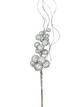 Праздничная ветка с шариками в глиттере 45 см серебристая (Р03083) - изображение 2